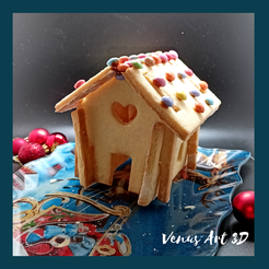 1.png STL file CHRISTMAS COOKIE HOUSE・3D print model to download, Venus_Art