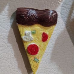 56.jpg Free STL file 56 Pizza Fridge Magnet・Template to download and 3D print