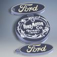 Ford.jpg Ford Logo key chain (three pieces)- porte-clés - schlüsselanhänger