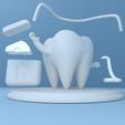 005.png Tooth with dental floss - (tooth with dental floss)