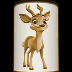 86a.png LITHOPANE - woodland friends - Deer