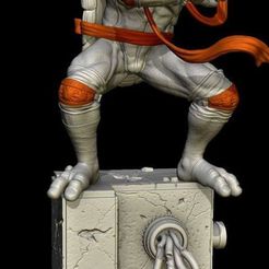fan-art-tmnt-diorama-set-3d-model-stl-3.jpg STL file TMNT mikey Full Model・3D print design to download