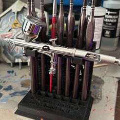 satnd2.jpg STL-Datei Airbrush- und Pinselständer・3D-druckbare Vorlage zum herunterladen