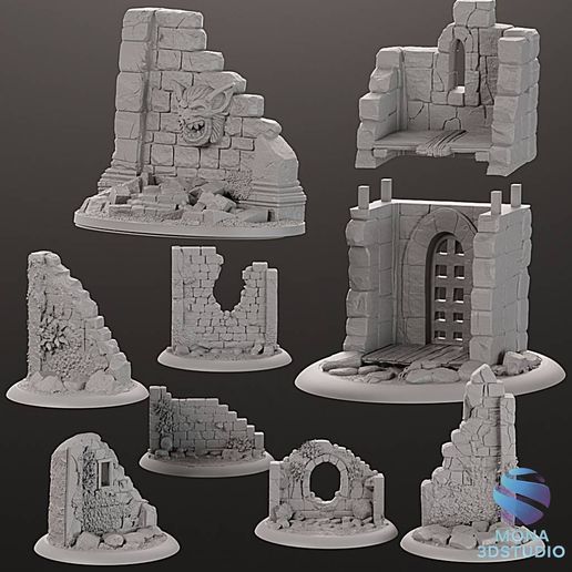 2-29.jpg "Fallen Kingdom" Ultimate Scenery Bundle - 22 High-Detail STL Models