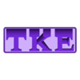 Tau_Kappa_Epsilon.stl Tau Kappa Epsilon Fraternity ( ΤΚΕ ) 3D Nametag
