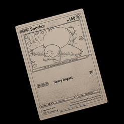 Snorlaxrapidstrike.png STL file Snorlax Pokemon card・Template to download and 3D print