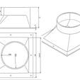 Adaptador-ventilador-redondo.png FAN ADAPTER FOR EXTRATOR ROUND TUBE EXTRATOR - 3D PRINTER BOX