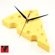 8.jpg Wall clock in the form of a slice of cheese