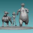 5.png baloo y Bagheera y mowgli del libro de la selva y cuentospin