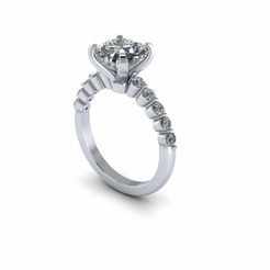 1.jpg STL file Solitaire Diamond Ring R08・3D print design to download