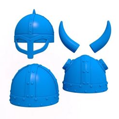 754545.jpg 3D-Datei Krieger-Helm/Wikinger-Helm・3D-druckbare Vorlage zum herunterladen