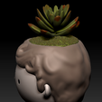 Imagen3.png Decoration planter Cute boy 2 of 4 for 3D print - STL m