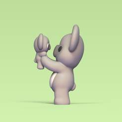 Koala-With-Baby1.png -Datei Koala mit Baby herunterladen • Vorlage für den 3D-Druck, Usagipan3DStudios