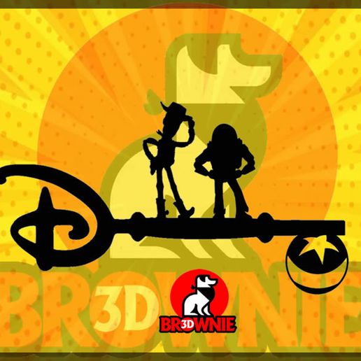 disney woody and buzz toy story pixar key 3D model