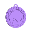 GML_Harley-Davidson-Logo-Skull OK OK.stl Harley Davidson Motorcycle Skull Logo Keychain MULTICOLOR