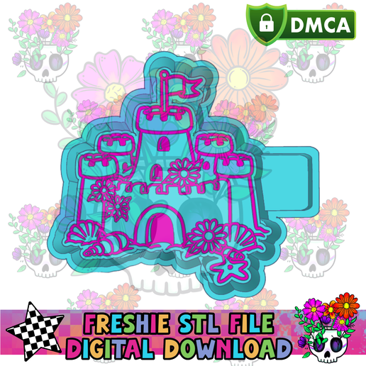 Summer Sandcastle STL Freshie Housing