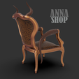 4.png 3D | STL | PRINT | MODEL | CHAIR FOR DOLL | BJD | ARMCHAIR | ROCOCO | INTERIOR | DOLL ROOM | OOAK | RESIN | COLLECTION