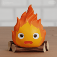 calcifer02.png Calcifer Chibi Howl Moving Castle Ghibli Fanart 2 models
