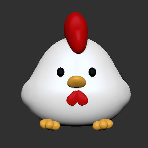 Chicken.PNG Descargar archivo STL gratis Pollo • Diseño para imprimir en 3D, Usagipan3DStudios
