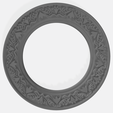 frame-5.png Round frame for pictures or mirror - flower ornament stl dxf file for CNC, 3D print, Artcam, Aspire, Cut3D