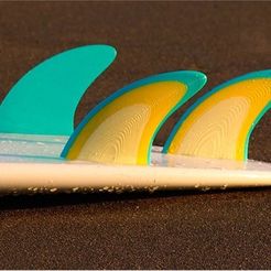 2_RSYS6QW9OQ.jpg Free STL file Surf Fins - Barrel・3D printer design to download