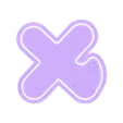 4419 X con flores.stl STL file Cutter letter X with flowers・3D printer design to download