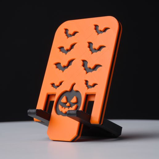 Halloween Bat Phone Stand STL, Multicolor 3D Printable Model