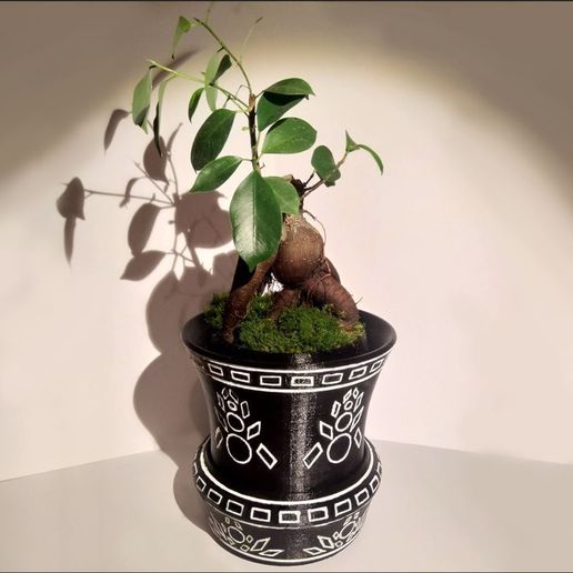 Flower pot with 3D model preview