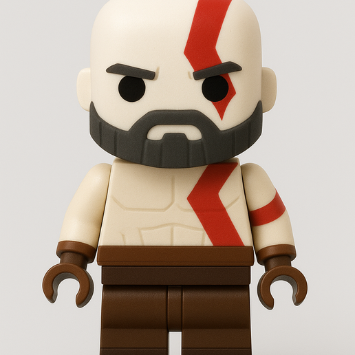 🎨 Lego Kratos Minifigure God Of War・ STL File for 3D printing