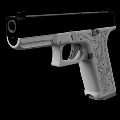 Aztec-Glock-17-v1.png STL file Glock 17 Aztec・3D print object to download