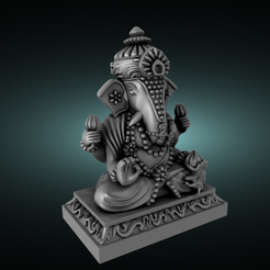 Ganeshji-ver-1.png STL file Statue Ganeshji ver 1・3D printer design to download, EvoXizer