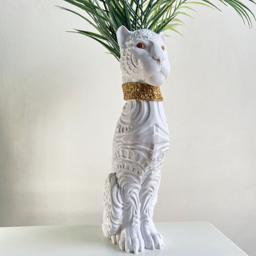 Sculptural Tiger Planter