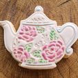 20230321_140830.jpg Flower Teacup and Teapot Cookie Cutter Stamper Embosser Set