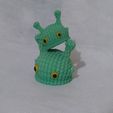 Green-Alien-Sloth-Knit-texture-crochetd-3D-print-STL-For-FDM-Printer-2.jpg Green Alien Sloth - Knit Texture Crocheted Toy Amigurumi STL For FDM Printer