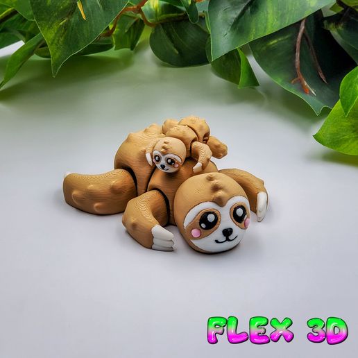 🦥 Sloth Chunky・ 3D File for 3D printing・Cults
