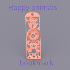 animals-bookmark-final.png Archivo STL gratuito Marcapáginas de animales felices・Objeto para descargar e imprimir en 3D, raimoncoding