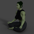 02.png Free 3D file She-Hulk yoga・Design to download and 3D print