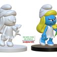 Smurfette-pose-1-7.jpg The Smurfs 3D Model - Smurfette fan art printable model
