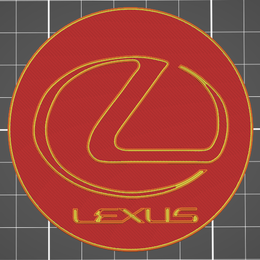 📛 Lexus badge for wheel chock・Free STL File for 3D printing・Cults