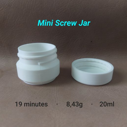 Mini Screw Jar for Cream, Beads & Small Parts