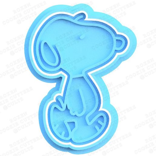 4.jpg Fichier Snoopy Cookie Cutters, jeu de 12・Objet pour impression 3D à télécharger, roxengames