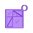 PTKeyChain.stl Key Chain, Pythagoras, Pythagorean Theorem