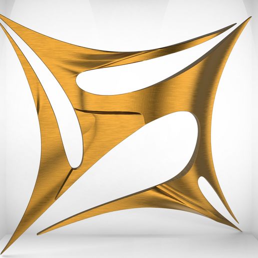 ABSTRACT STAR PANEL 3D Model | Modern Wall Art CNC Design | Geometric Sculpture STL SVG DXF Files. - 3D model önizlemesi