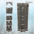 2.jpg Large modern industrial brick tower with access staircase and gothic shaped windows (25) - Modern WW2 WW1 World War Diaroma Wargaming RPG Mini Hobby