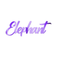 Text Flip - Elephant 5.0.stl Text Flip - Elephant (5 STLs)