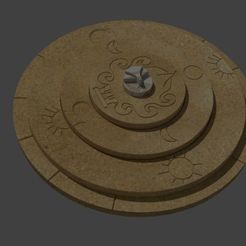 RenderPreview.png Free STL file Indiana Jones: Fate of Atlantis - Stone discs (MOLD)・3D print object to download, hellra1ser
