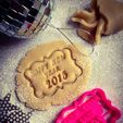 model_22.jpg STL-Datei Happy New Year Cookie Cutter kostenlos・3D-druckbares Modell zum herunterladen