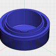 RF-Extenderdeckel-3D.png Dust cover / front cover RF bayonet Canon