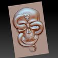 skullAndSnakeB5.jpg skull and snake model of bas-relief