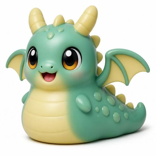 🐉 Cute Kawaii Slug Dragon STL | Adorable Cartoon Slug 3D Print | Chibi ...